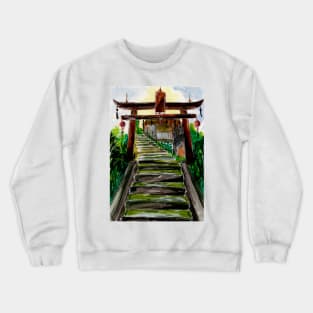 Wooden Gate and Stairs Crewneck Sweatshirt